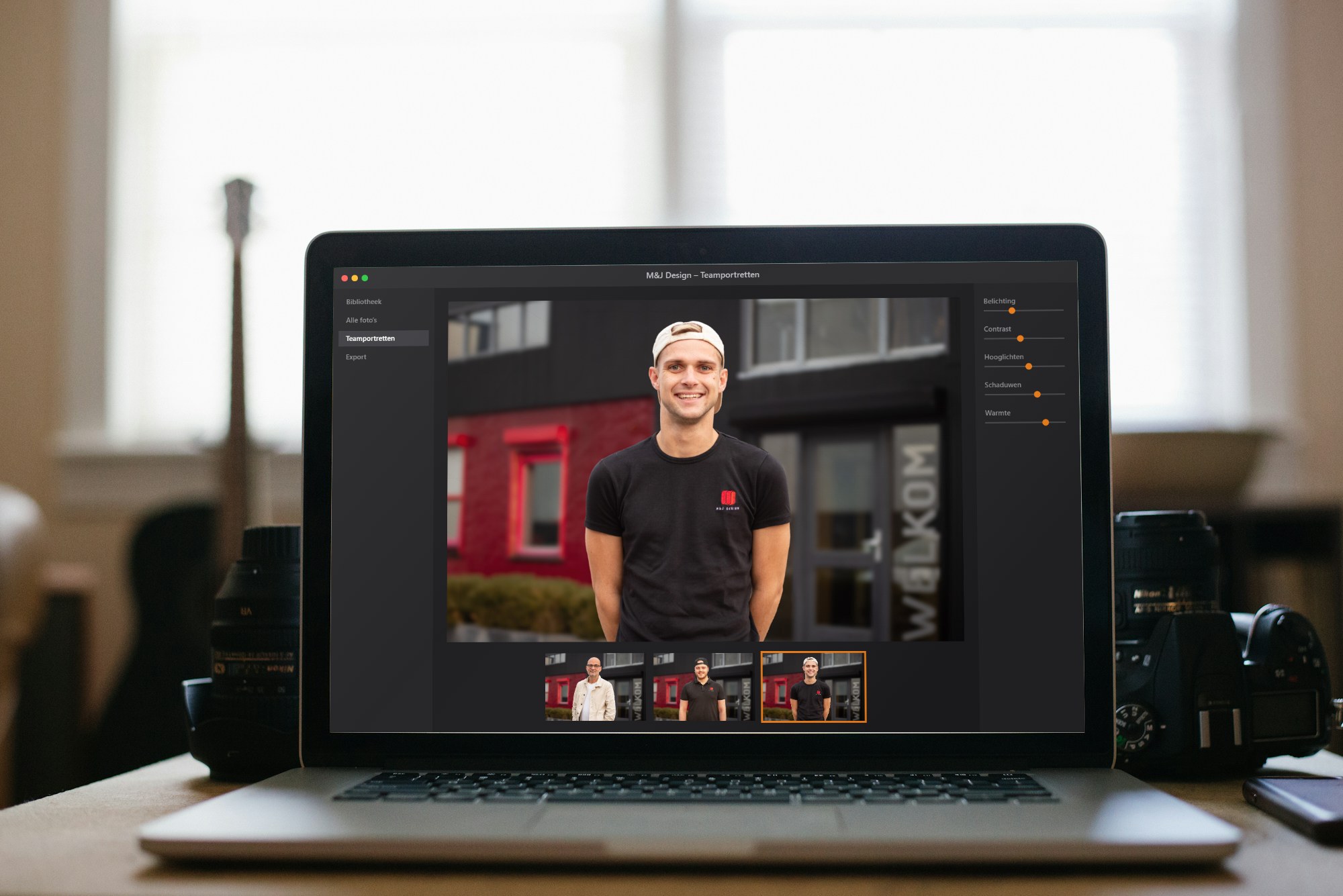 Website M&J Design – portretfoto’s